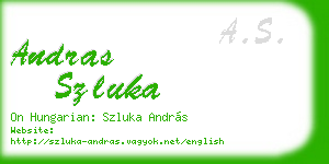 andras szluka business card