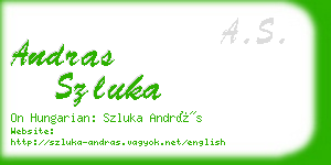 andras szluka business card